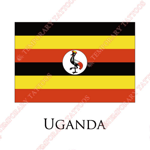 Uganda flag Customize Temporary Tattoos Stickers NO.2008